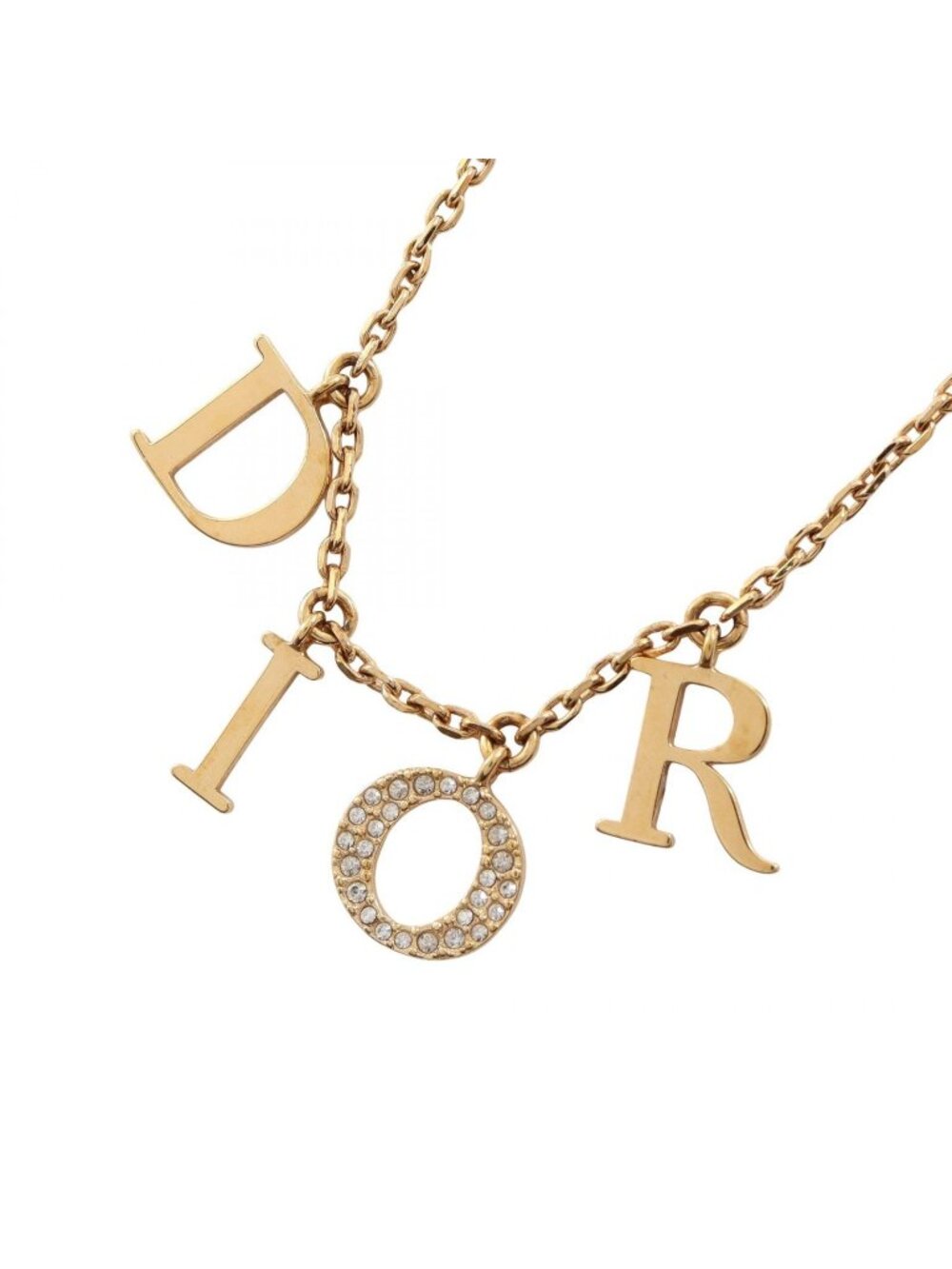 Dior Necklace Logo Gold
